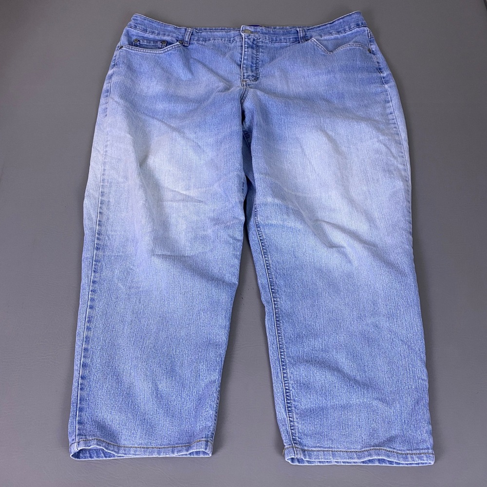 Just My Size Jeans 24WP Petite Short‎ Blue Light Wash Straight Leg  Skyline Wash